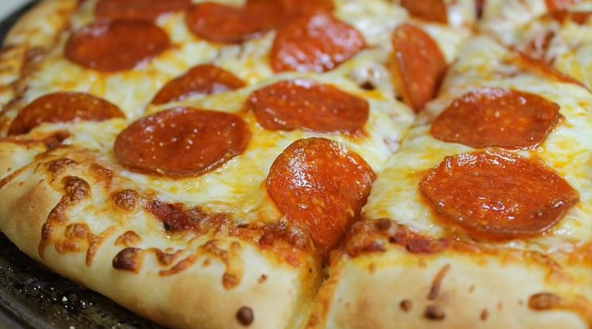 pepperoni pizza with homemade dough recipe