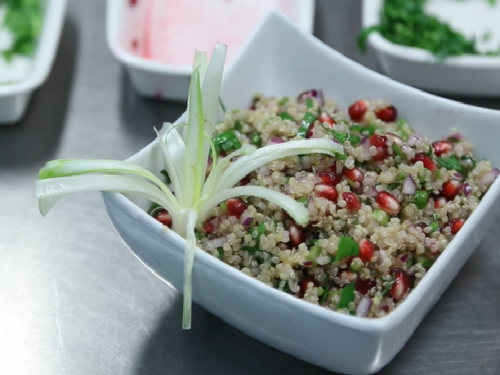 pomegranate quinoa salad with tea vinaigrette recipe