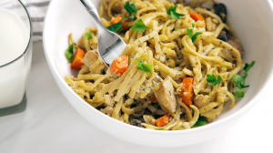 pressure cooker pesto chicken tetrazinni recipe