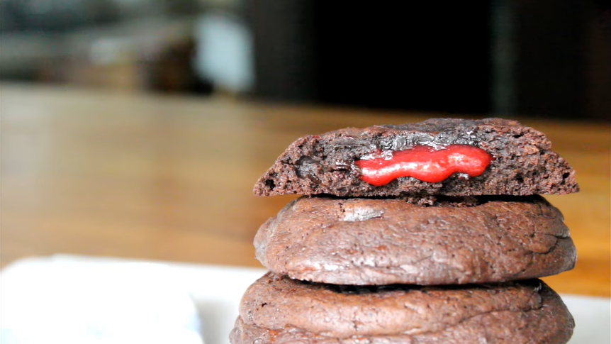 raspberry chocolate cookies recipe