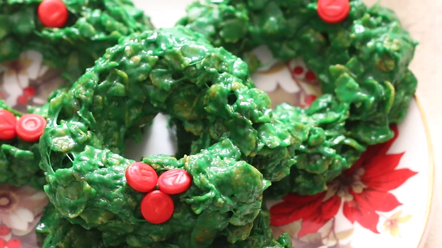 rice krispy wreath recipe