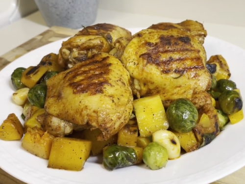 roast chicken with butternut squash recipe
