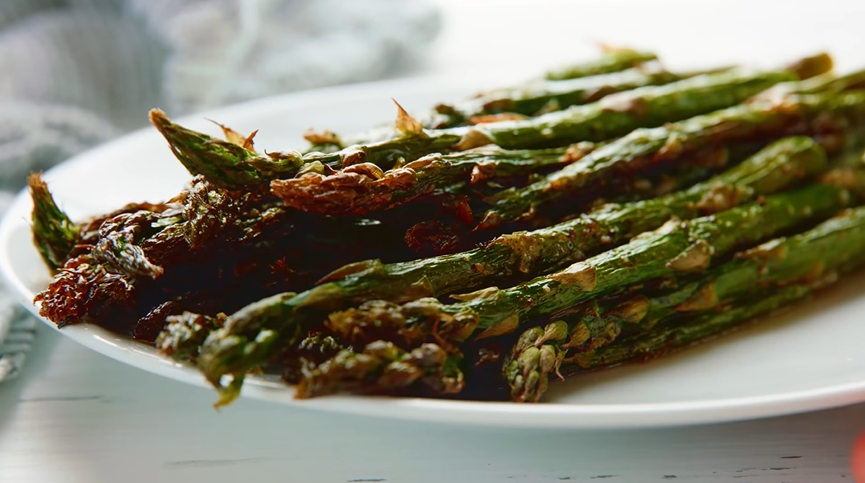 roasted asparagus with almonds and asiago recipe