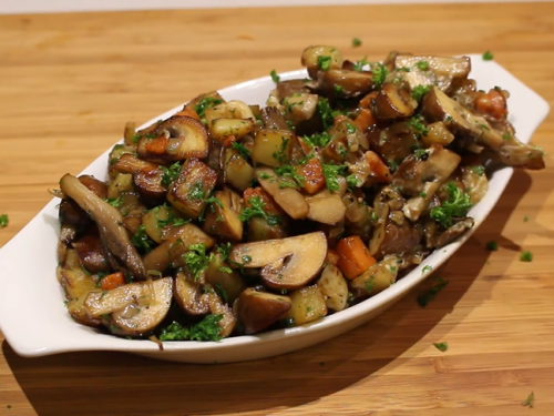 roasted carrots, onions, and mushrooms recipe