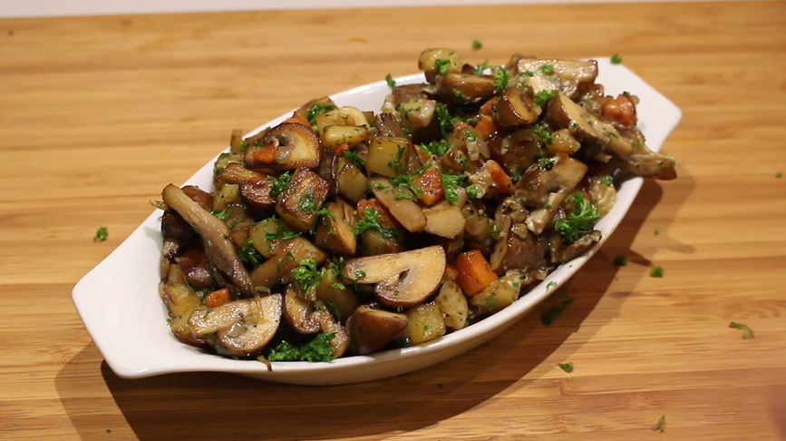 roasted carrots, onions, and mushrooms recipe