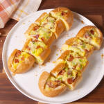 sausage stuffed french bread boats recipe