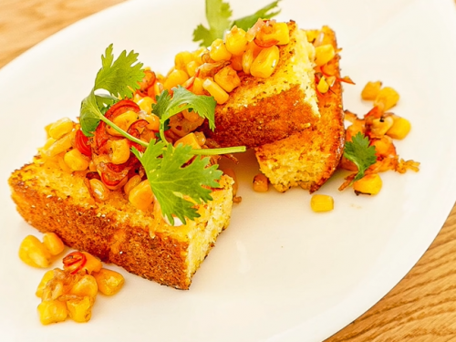 savory cornbread with cheddar and thyme recipe
