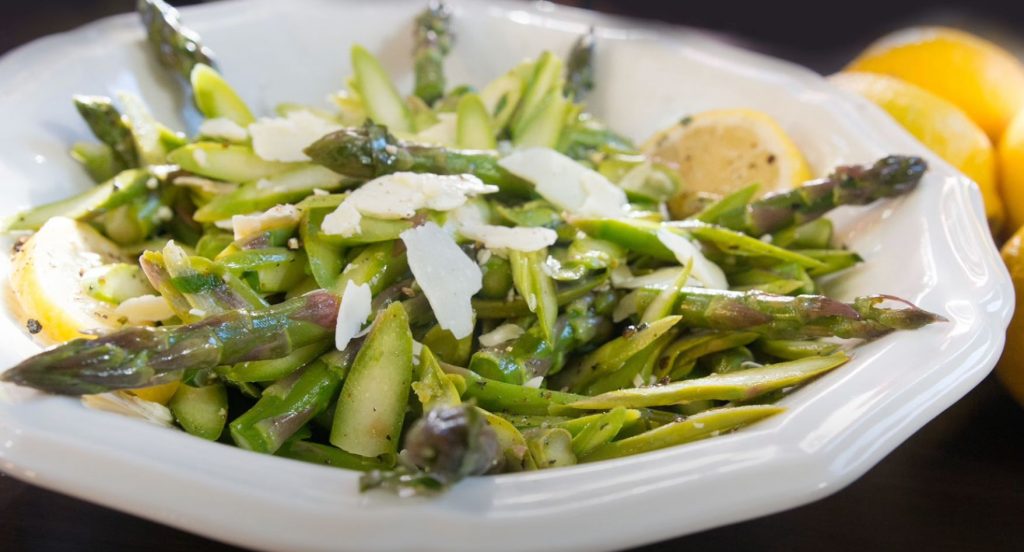 Shaved Raw Asparagus Salad with Parmesan Dressing Recipe