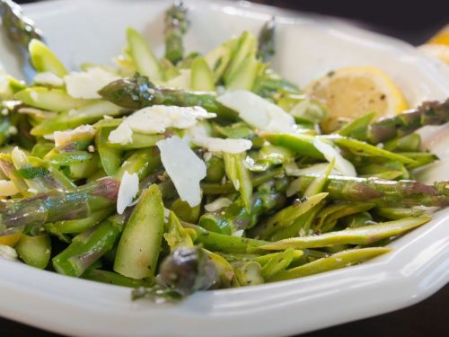 Shaved Raw Asparagus Salad with Parmesan Dressing Recipe
