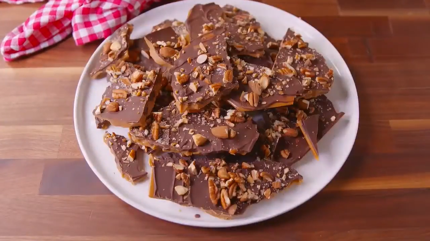 simple toffee with chocolate recipe