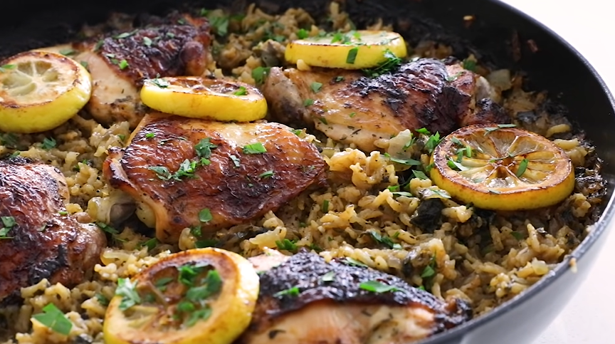 Skillet Chicken and Rice Recipe