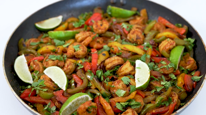 skillet shrimp fajitas recipe