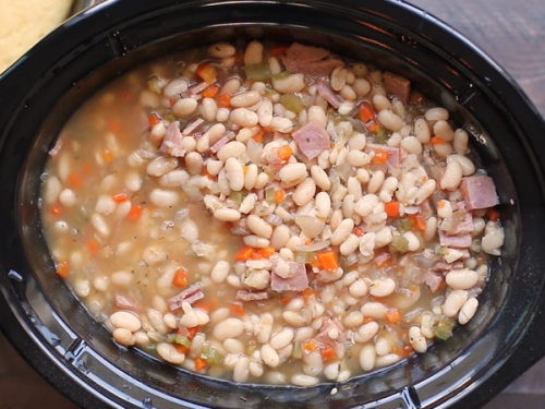 slow-cooked pinto beans and ham recipe