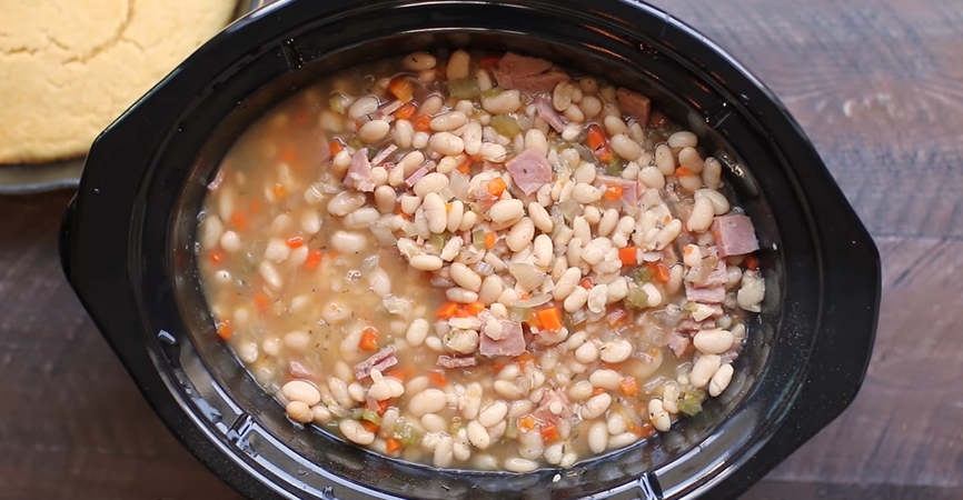 slow-cooked pinto beans and ham recipe