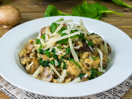 spinach and porcini-mushroom risotto recipe