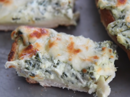 spinach artichoke dip cheesy bread recipe