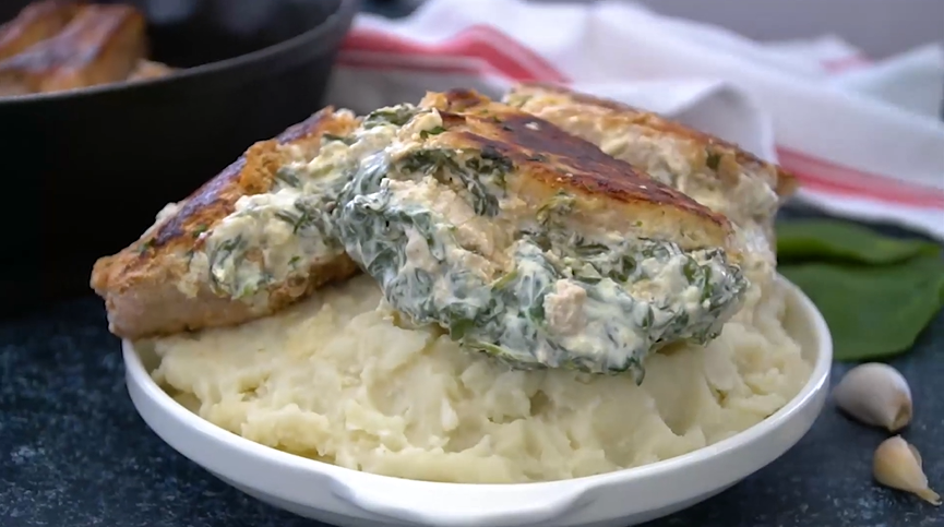 spinach stuffed pork chops recipe