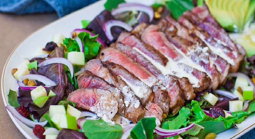 steak & artichoke salad with blue cheese dressing recipe