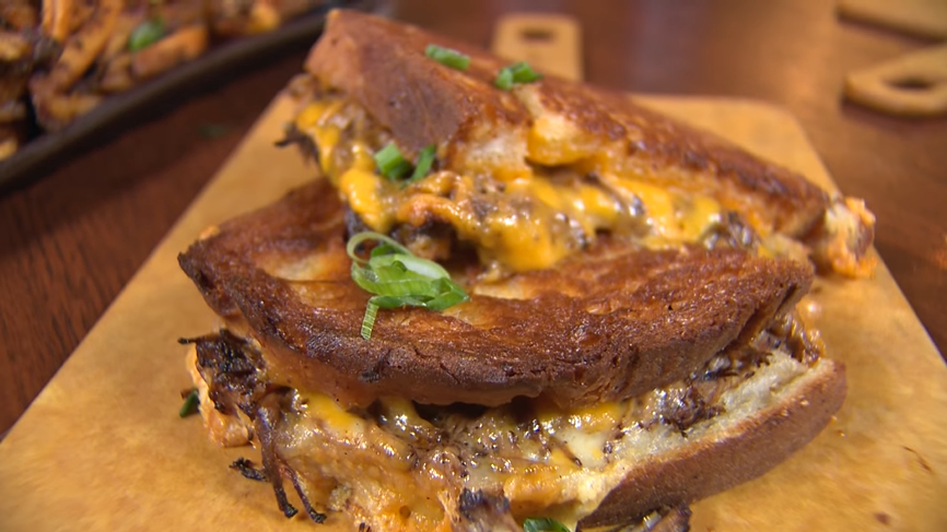 steak fajita grilled cheese recipe