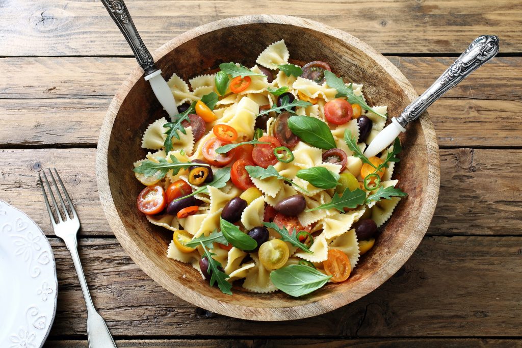 summertime pasta salad with tomatoes corn and jalapeno pesto recipe