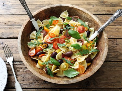 summertime pasta salad with tomatoes corn and jalapeno pesto recipe