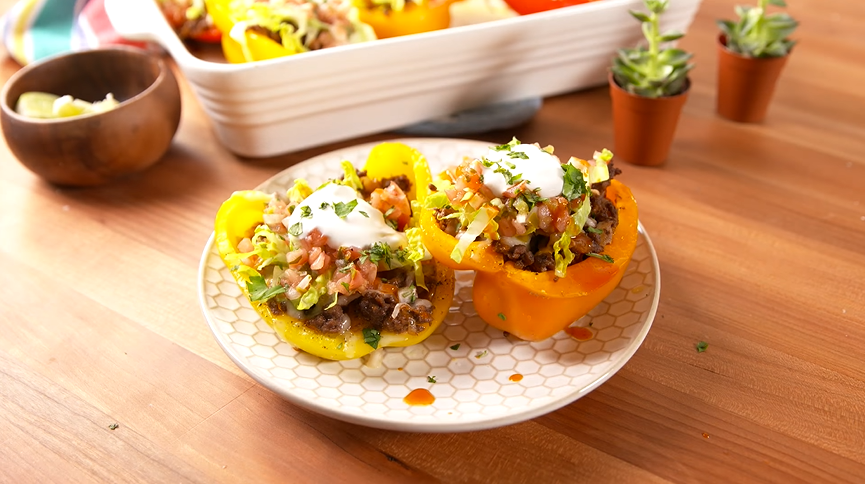 taco stuffed peppers casserole recipe