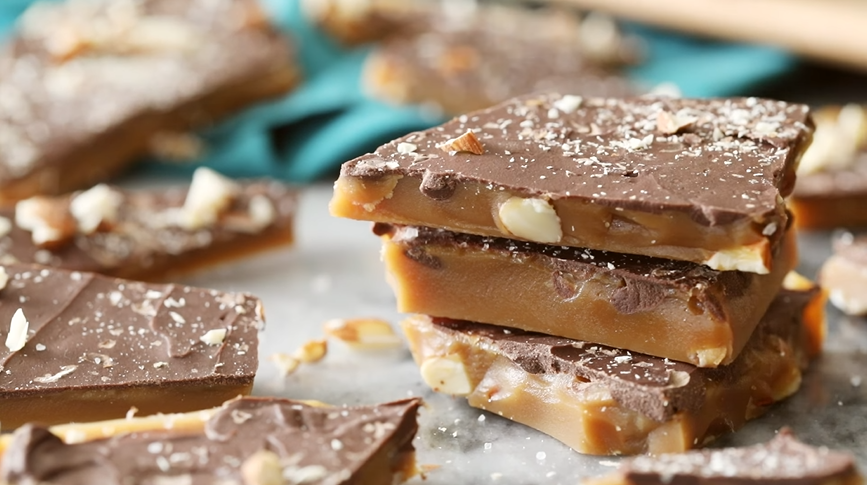 toffee almond tiles recipe