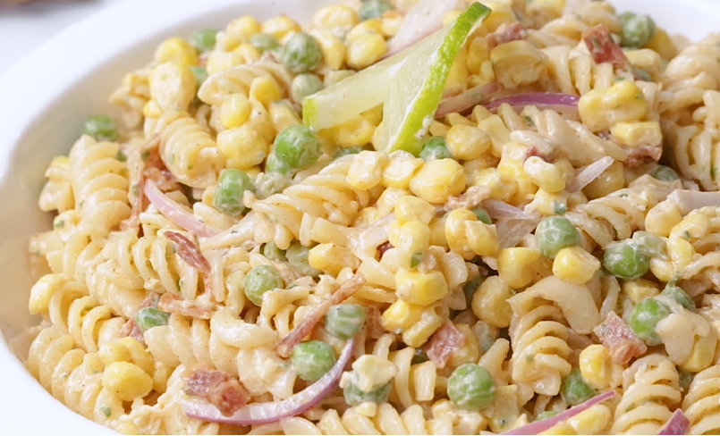 warm pasta salad with corn and zucchini recipe