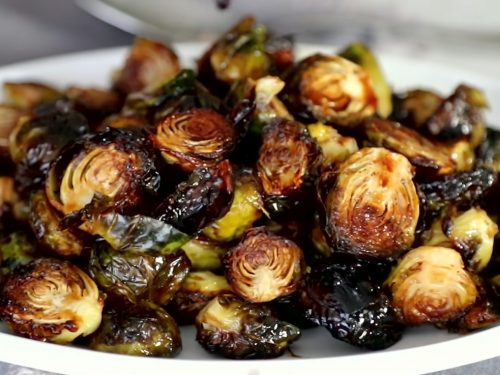 brussels sprouts with chestnuts and honey mustard dressing recipe