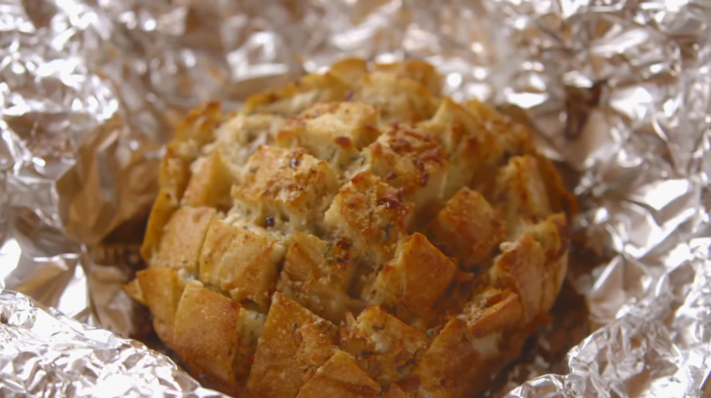 three cheese garlic pull apart bread recipe