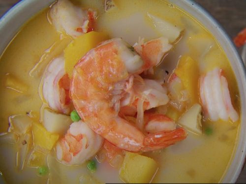 corn and shrimp chowder with mashed potatoes recipe